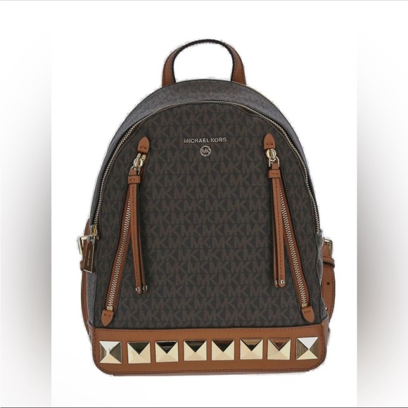 Michael Kors Brooklyn Stud Detailed Backpack NEW main image 9